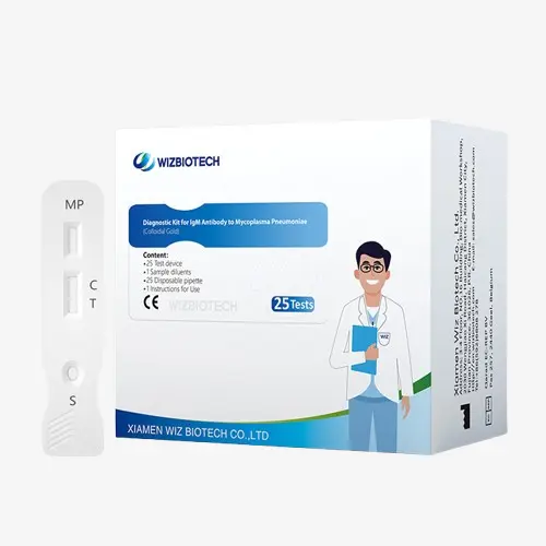 Diagnostická souprava pro detekci protilátek IgM při infekci Mycoplasma pneumoniae (koloidní zlato), Wizbiotech